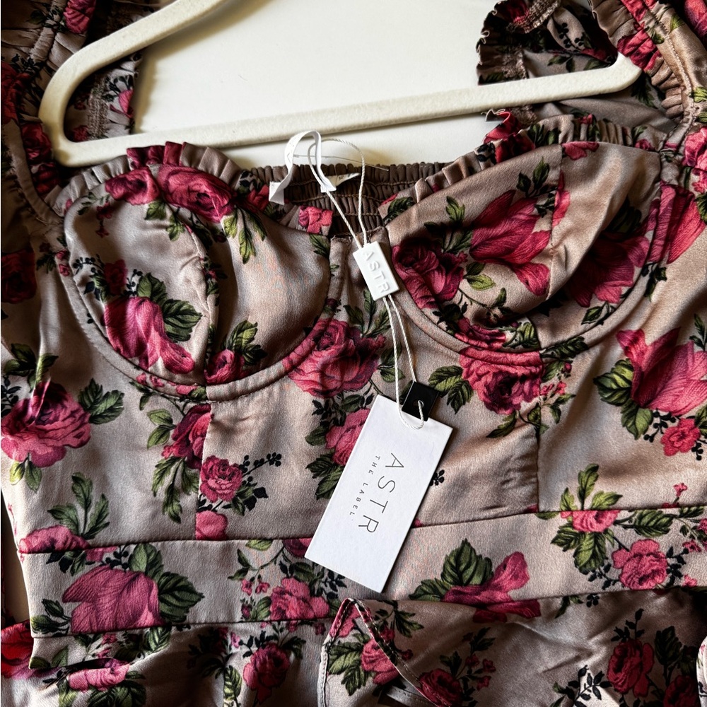 ASTR Floral Bustier Top